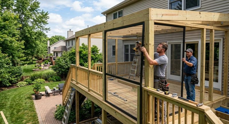 Deck Enclosure Installation in Arvada, CO
