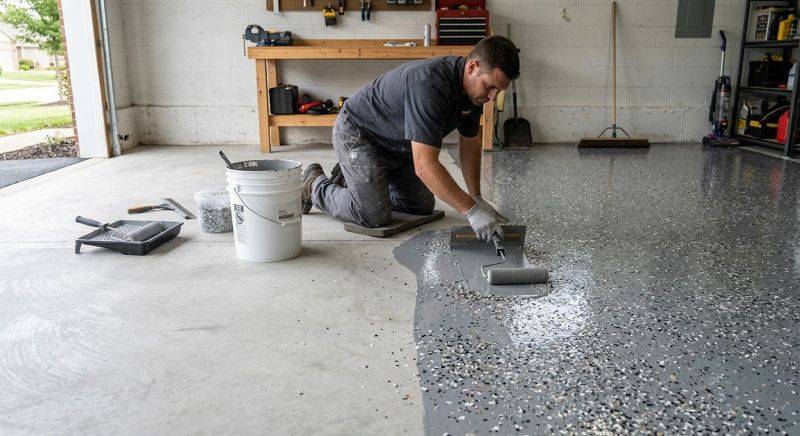 Epoxy Garage Flooring Installation in Greensboro, NC