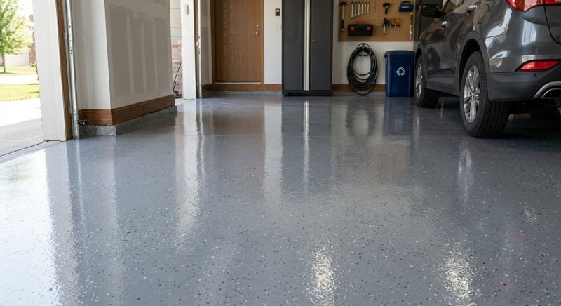 Speckled Garage Floor Painting in Greenville, SC